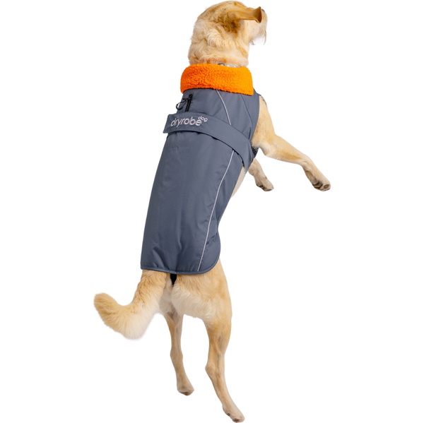 2026 Dryrobe Dog Coat V3DRDC - Dark Grey / Orange